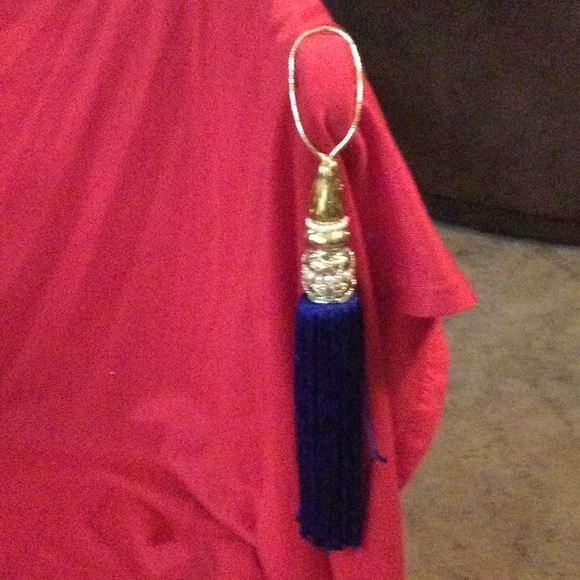 17 Royal Blue & Gold Tassel Ornaments. Never Used - Picture 2 of 4